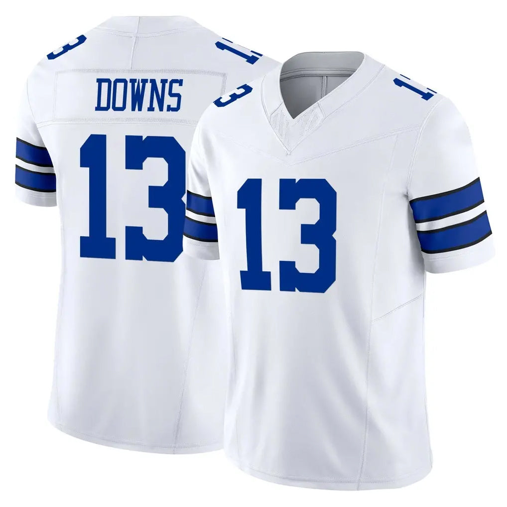 D.Cowboys #13 Caleb Downs Player White Limited Vapor F.U.S.E. Home Game Gdoa Stitched Jerseys