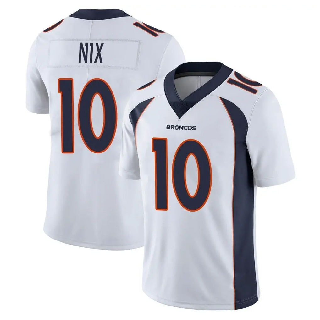 D.Broncos #10 Bo Nix Player White Vapor Untouchable Limited Home Game Gdoa Stitched Jerseys