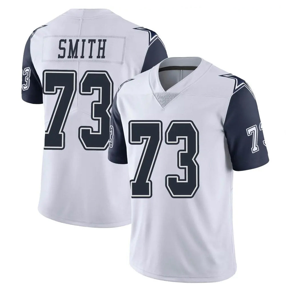 D.Cowboys #73 Tyler Smith Player White-Navy Limited Color Rush Vapor Untouchable Home Game Gdoa Stitched Jerseys