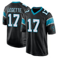C.Panthers #17 Xavier Legette Player Black Game Gdoa Stitched Jerseys
