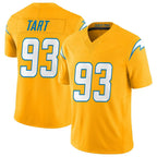 LA.Chargers #93 Teair Tart Player Gold Limited Vapor F.U.S.E. Home Game Gdoa Stitched Jerseys