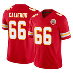 KC.Chiefs #66 Mike Caliendo Player Red Limited Vapor F.U.S.E. Home Game Stitched Jerseys
