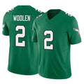 P.Eagles #2 Riq Woolen Player Green Kelly Alternate Vapor F.U.S.E. Home Game Gdoa Stitched Jerseys