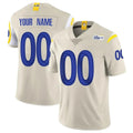 Custom LA.Rams Bone Limited Vapor Home Game Any Name & Numbers Gdoa Stitched Jerseys