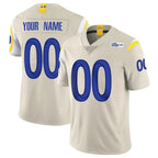 Custom LA.Rams Bone Limited Vapor Home Game Any Name & Numbers Gdoa Stitched Jerseys