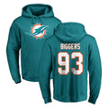 M.Dolphins #93 Zeek Biggers Player Aqua LOGO Pullover Hoodies Limited Gdoa Stitched Jerseys