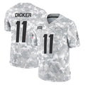 LA.Chargers #11 Cameron Dicker Player Arctic Camo Salute To Service Limited Game Gdoa Stitched Jerseys