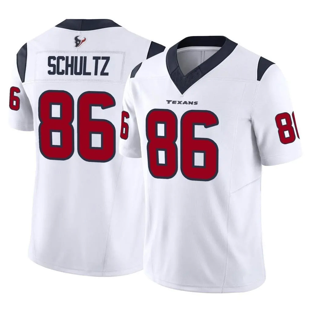 H.Texans #86 Dalton Schultz Player White Limited Vapor F.U.S.E. Home Game Gdoa Stitched Jerseys