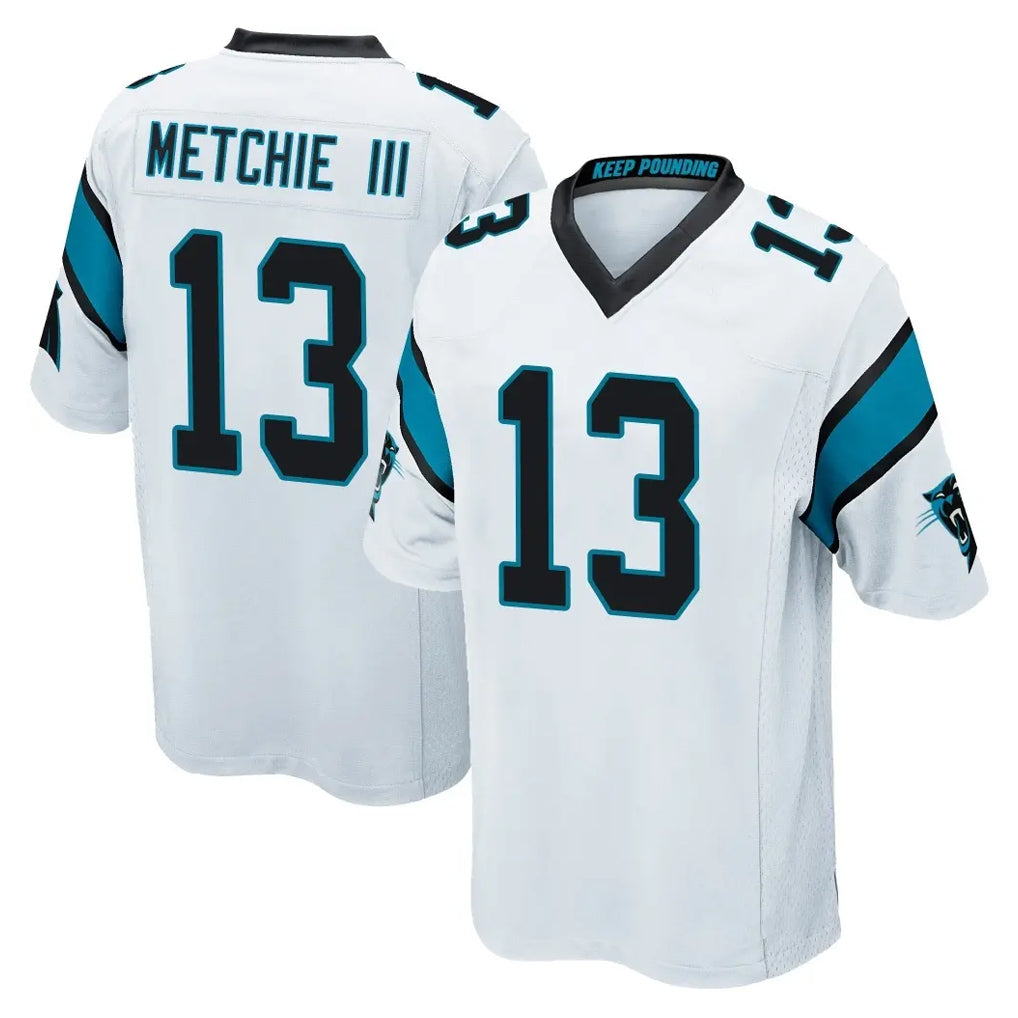 C.Panthers #13 John Metchie III Player White Game Gdoa Stitched Jerseys