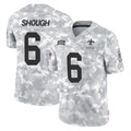 NO.Saints #6 Tyler Shough Player Arctic Camo Salute To Service Limited Game Gdoa Stitched Jerseys