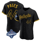 LA.Dodgers #44 Andy Pages Player Black World Series Meet Snake Skin City Limited Elite Home Fdoa Stitched Jerseys