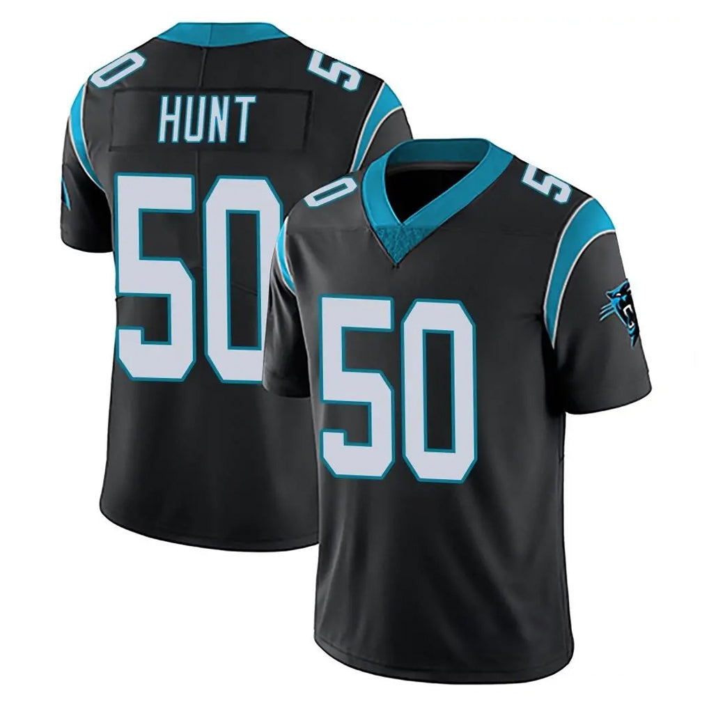 C.Panthers #50 Robert Hunt Player Black Vapor Untouchable Limited Game Gdoa Stitched Jerseys