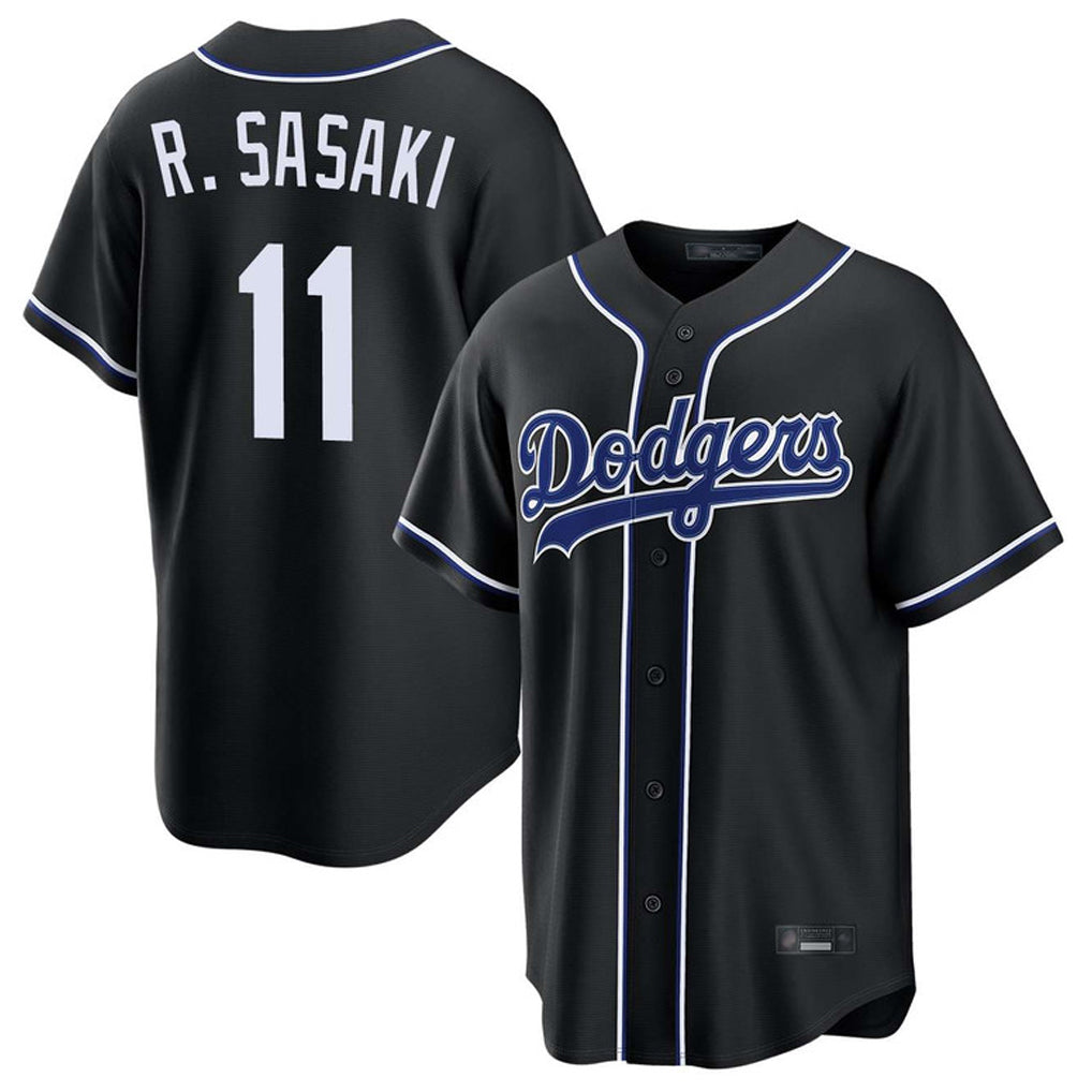 LA.Dodgers #11 Roki Sasaki Player Black Carbon Limited Home Fdoa Stitched Jerseys