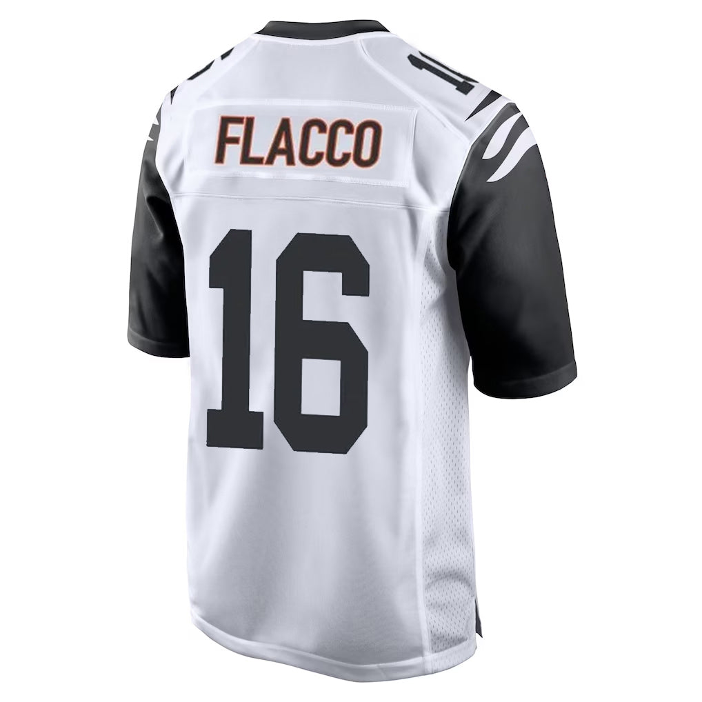 C.Bengals #16 Joe Flacco Player White Alternate Home Game Gdoa Stitched Jerseys