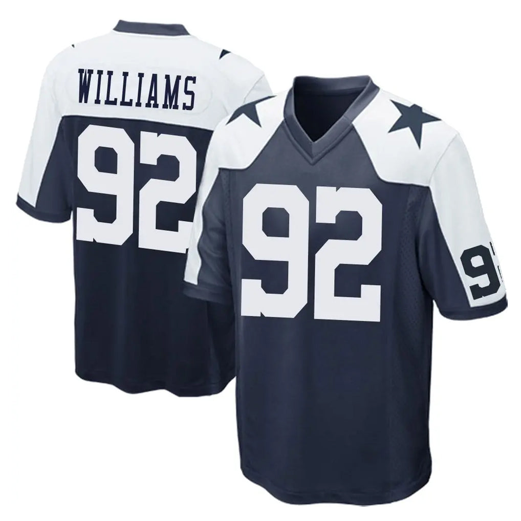 D.Cowboys #92 Quinnen Williams Player Navy-White Alternate Home Game Gdoa Stitched Jerseys