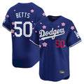 LA.Dodgers #50 Mookie Betts Player Royal Tokyo Series Vapor Premier Limited Fdoa Stitched Jerseys
