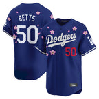 LA.Dodgers #50 Mookie Betts Player Royal Tokyo Series Vapor Premier Limited Fdoa Stitched Jerseys