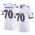 B.Ravens #70 Roger Rosengarten Player White Vapor F.U.S.E. Limited Home Game Gdoa Stitched Jerseys