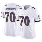 B.Ravens #70 Roger Rosengarten Player White Vapor F.U.S.E. Limited Home Game Gdoa Stitched Jerseys