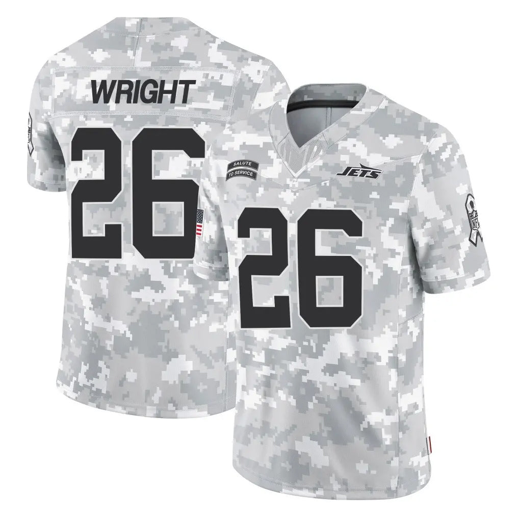 NY.Jets #26 Nahshon Wright Player Arctic Camo Salute to Service Limited Game Gdoa Stitched Jerseys