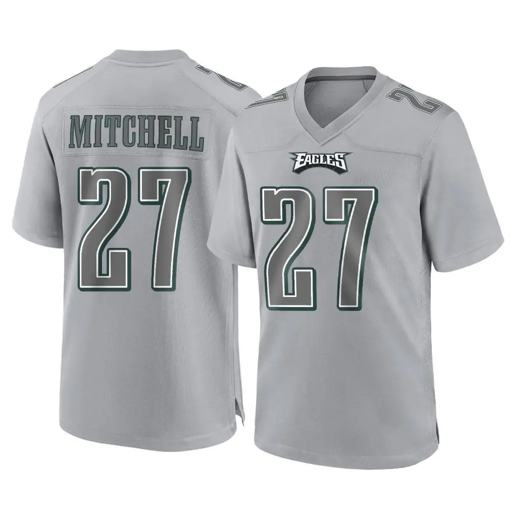 P.Eagles #27 Quinyon Mitchell Player Gray Atmosphere Fashion Home Game Gdoa Stitched Jerseys