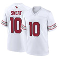 A.Cardinals #10 Josh Sweat Player White Home Game Gdoa Stitched Jerseys