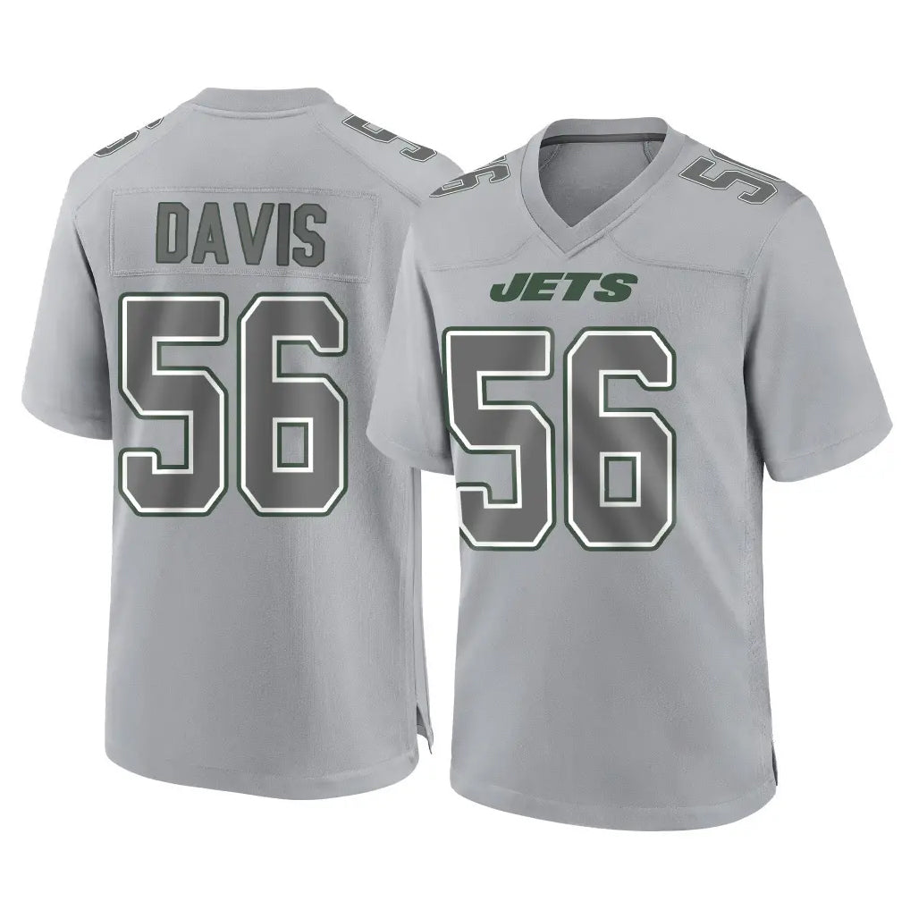 NY.Jets #56 Demario Davis Player Gray Limited Atmosphere Fashion Home Game Gdoa Stitched Jerseys