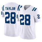 IN.Colts #28 Jonathan Taylor Player White Limited Vapor F.U.S.E. Home Game Gdoa Stitched Jerseys