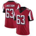 A.Falcons #63 Chris Lindstrom Player Red Color Vapor Untouchable Limited Home Game Gdoa Stitched Jerseys