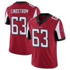 A.Falcons #63 Chris Lindstrom Player Red Color Vapor Untouchable Limited Home Game Gdoa Stitched Jerseys