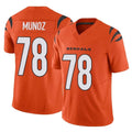C.Bengals #78 Anthony Munoz Player Orange Vapor F.U.S.E. Limited Home Game Gdoa Stitched Jerseys
