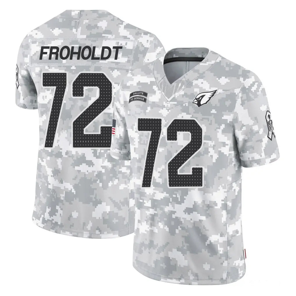 A.Cardinals #72 Hjalte Froholdt Player Arctic Camo Limited Salute To Service Home Game Gdoa Stitched Jerseys