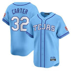T.Rangers #32 Evan Carter Player Blue 2026 City Connect Premier Fdoa Stitched Jerseys