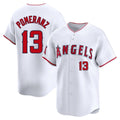 LA.Angels #13 Drew Pomeranz Player White Limited Home Fdoa Stitched Jerseys
