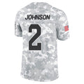A.Cardinals #2 Will Johnson Player Camo Salute to Service Limited Home Gdoa Stitched Jerseys