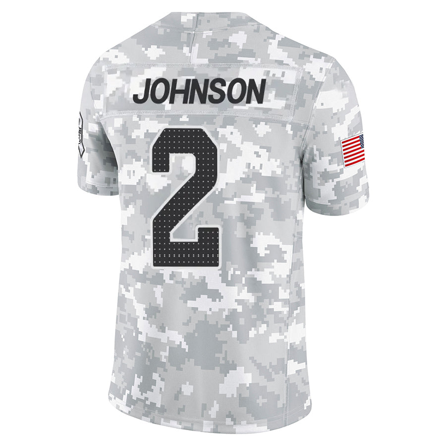 A.Cardinals #2 Will Johnson Player Camo Salute to Service Limited Home Gdoa Stitched Jerseys