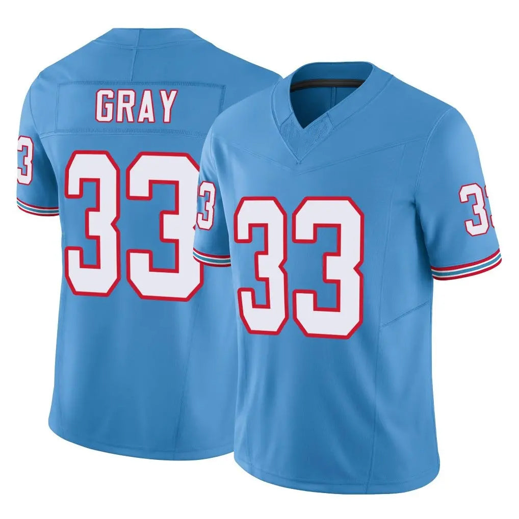 T.Titans #33 Cedric Gray Player Light Blue Limited Vapor F.U.S.E. Home Game Gdoa Stitched Jerseys