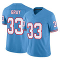 T.Titans #33 Cedric Gray Player Light Blue Limited Vapor F.U.S.E. Home Game Gdoa Stitched Jerseys