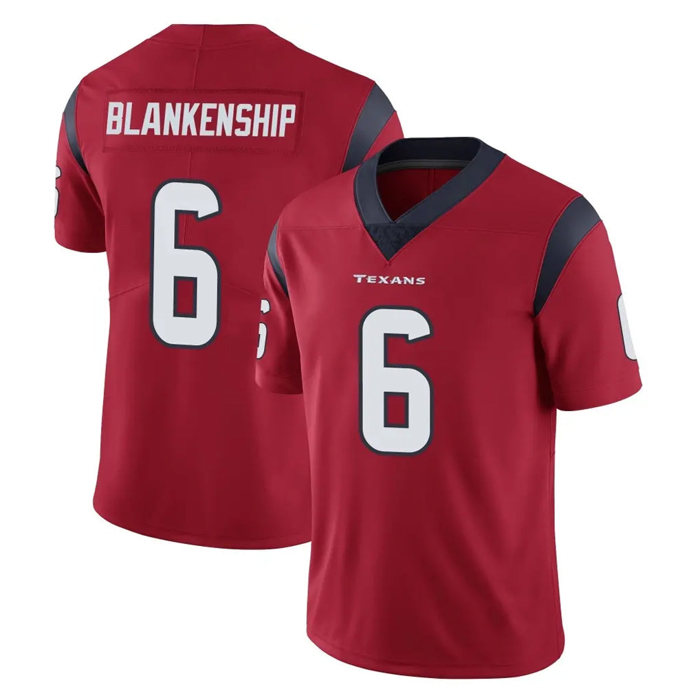 H.Texans #6 Reed Blankenship Player Red Limited Vapor Untouchable Home Game Gdoa Stitched Jerseys