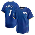M.Twins #7 Joe Mauer Player Royal City Connect Limited Home Fdoa Stitched Jerseys
