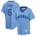 C.Cubs #6 Matt Shaw Player Blue T-shirt Cooperstown Collection Limited Gdoa Stitched Jerseys