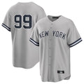 NY.Yankees #99 Aaron Judge Player Gray Road Game Fdoa Stitched Jerseys