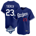 LA.Dodgers #23 Kyle Tucker Player Royal World Series Meet Limited Home Fdoa Stitched Jerseys