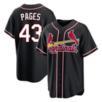 St. Louis Cardinals #43 Pedro Pages Player Black Carbon Fashio Game Fdoa Stitched Jerseys