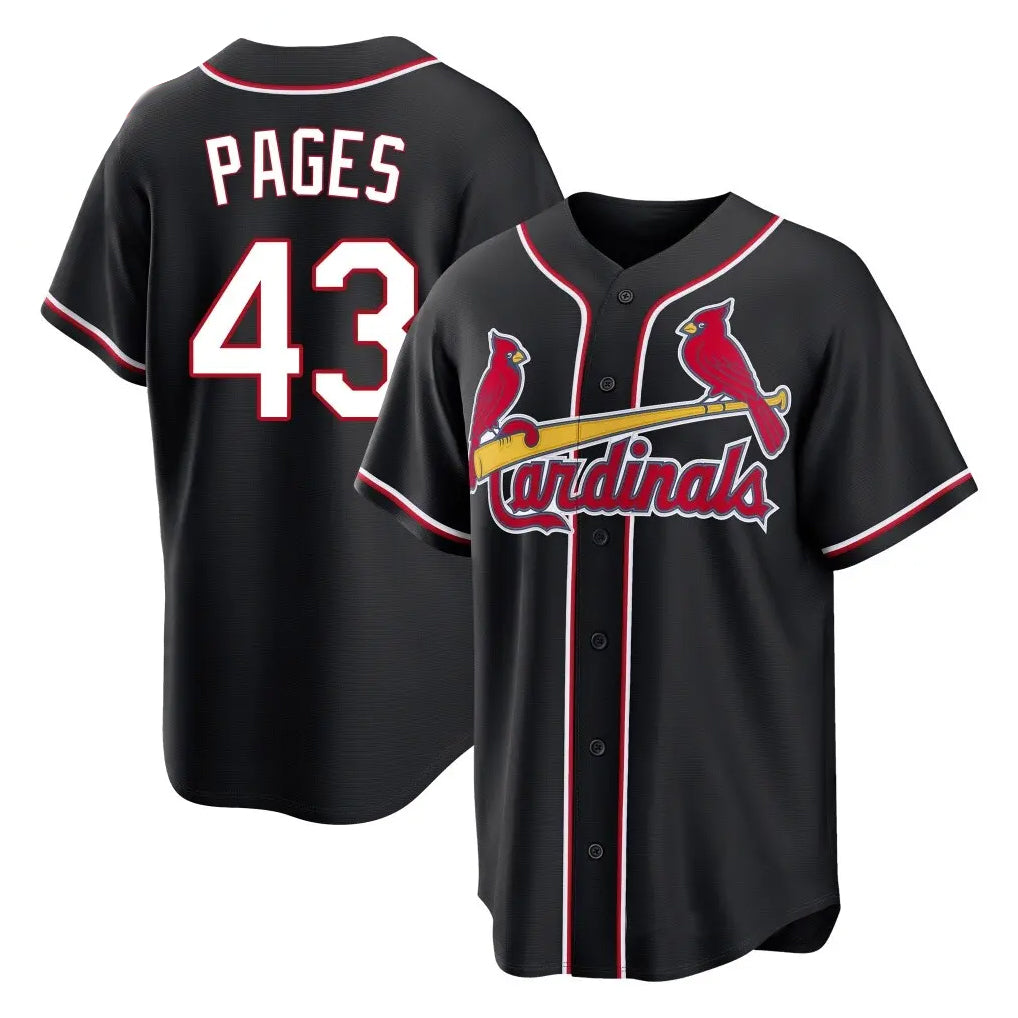 St. Louis Cardinals #43 Pedro Pages Player Black Carbon Fashio Game Fdoa Stitched Jerseys