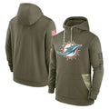 M.Dolphins ## Dolphins Blank Player Olive Salute to Service Pullover Hoodies Home Game Gdoa Stitched Jerseys