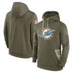 M.Dolphins ## Dolphins Blank Player Olive Salute to Service Pullover Hoodies Home Game Gdoa Stitched Jerseys
