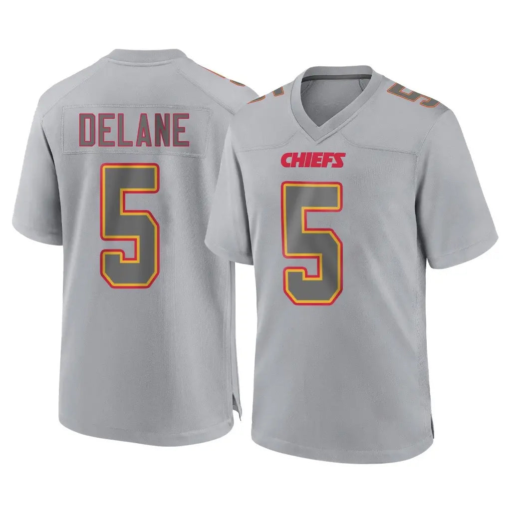 KC.Chiefs #5 Mansoor Delane Player Gray Atmosphere Fashion Game Gdoa Stitched Jerseys