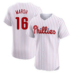 P.Phillies #16 Brandon Marsh Player White Home Limited Elite Fdoa Stitched Jerseys