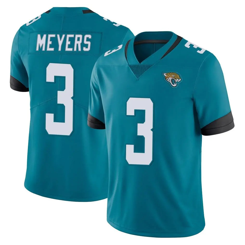 J.Jaguars #3 Jakobi Meyers Player Teal Vapor Untouchable Limited Home Game Gdoa Stitched Jerseys